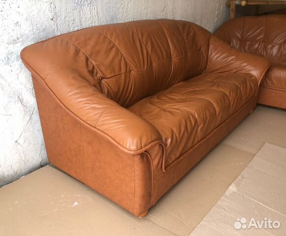 Кожаный диван из Финляндии, 3-ка, идеальн. сост
