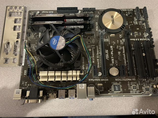 Материнская плата asus HX97-Plus с комплектом Материнская плата asus HX97-Plus с комплектом