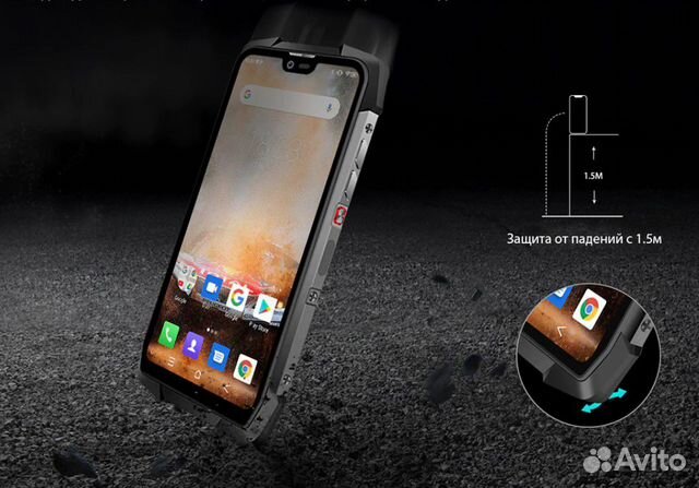 Защищённый BlackView+ Helio P70, 6+128GB, IP69K