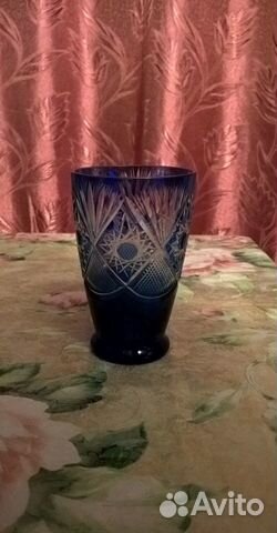 Стакан хрустальный кобальт vintage imperlux Стакан хрустальный кобальт vintage imperlux
