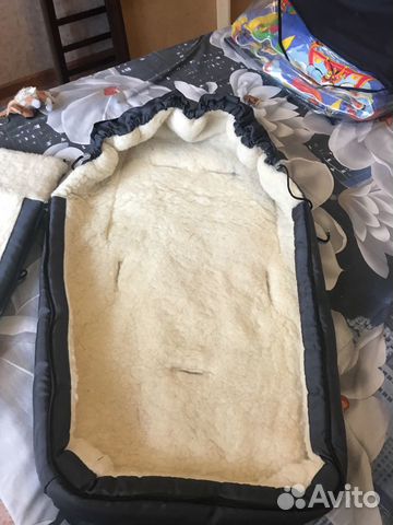 Конверт зимний на овчине в коляску