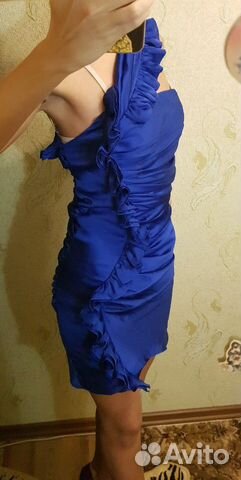 Платье синее праздничное
