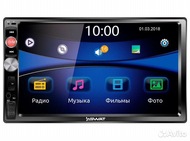 Штатная магнитола 2Din 178x100 мм swat Штатная магнитола 2Din 178x100 мм swat