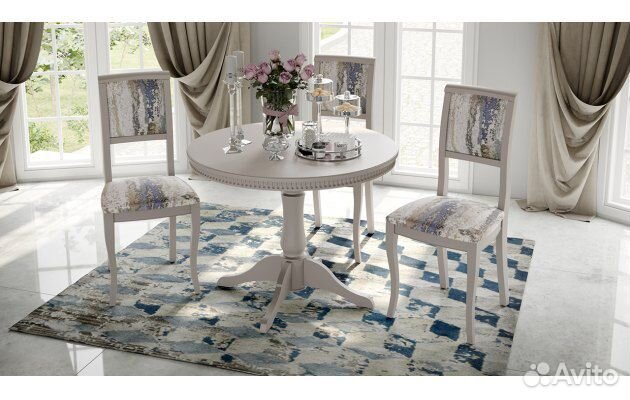 Столы обеденные раздвижные и стулья из нат.дерева