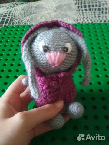 Игрушка вязаная Заяц. 15 см. Ручная работа Игрушка вязаная Заяц. 15 см. Ручная работа