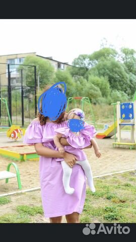 Платья с воланами Family look (Мама, дочка) Платья с воланами Family look (Мама, дочка)