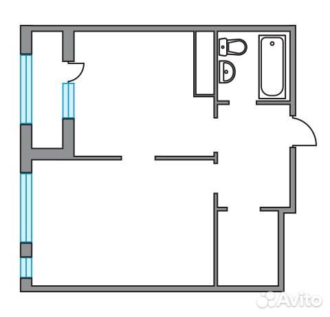 1-к квартира, 42.5 м², 7/21 эт. 1-к квартира, 42.5 м², 7/21 эт.