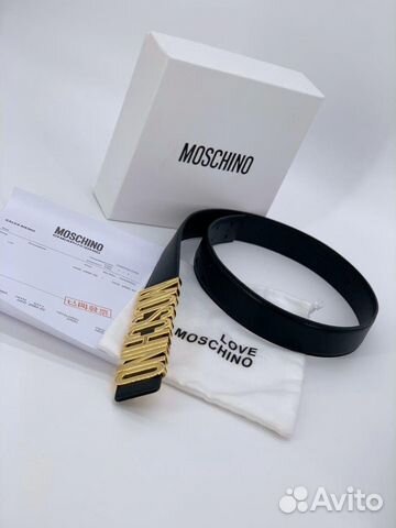 Новый женский ремень из натуральной кожи Moschino Новый женский ремень из натуральной кожи Moschino