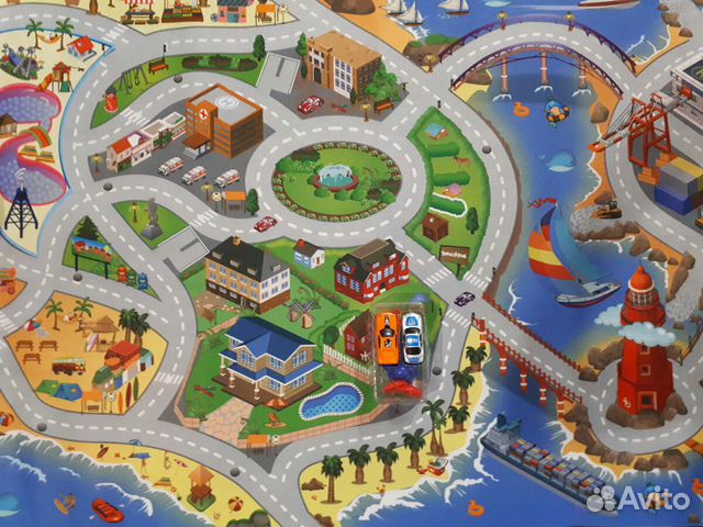 Игровой коврик с машинками Игровой коврик с машинками