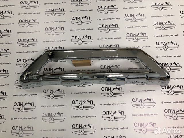 Хром на передний бампер на Mercedes GLK x204 AMG