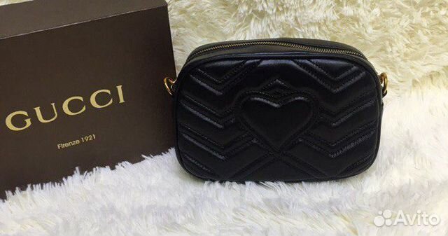 Gucci Marmont GG Mini Сумка Гуччи Клатч на цепочке