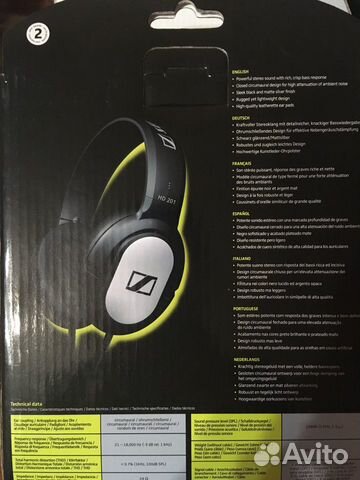 Наушники sennheiser hd 201