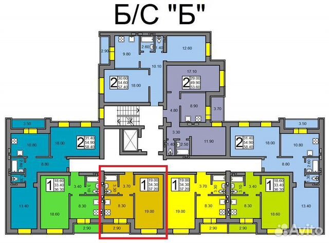 1-к квартира, 37.2 м², 7/10 эт. 1-к квартира, 37.2 м², 7/10 эт.