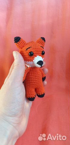 Лисенок вязаный игрушка