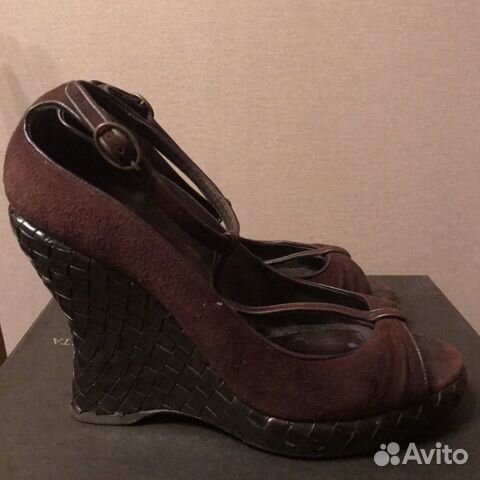 Туфли Bottega Veneta, Itali, оригинал, замша темно Туфли Bottega Veneta, Itali, оригинал, замша темно
