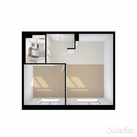 1-к квартира, 44.7 м², 12/15 эт.