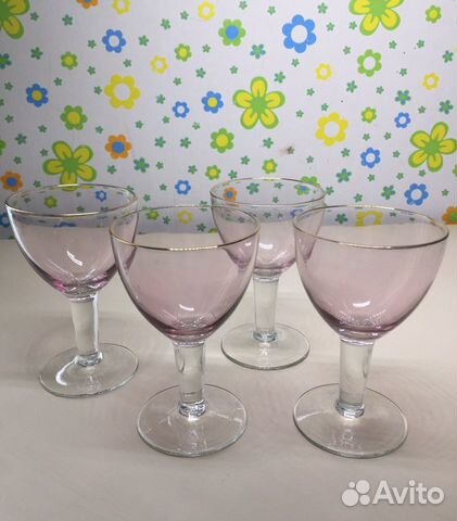Рюмки СССР Цветное стекло