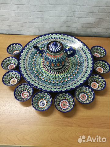 Риштанская керамика (комплект посуды)