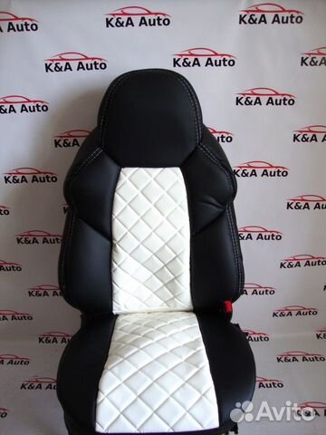 Чехлы на сиденья из экокожи ромб (Recaro)