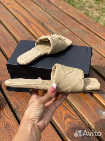 Кожаные шлепанцы Bottega Veneta