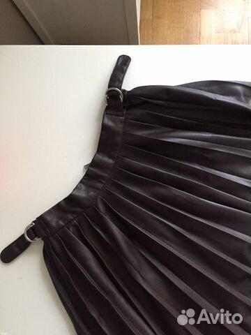 Кожаная плиссированная юбка Zara Кожаная плиссированная юбка Zara