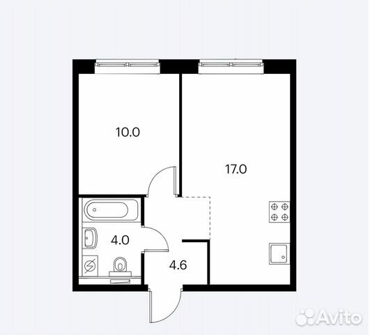 1-к квартира, 35.9 м², 20/25 эт. 1-к квартира, 35.9 м², 20/25 эт.