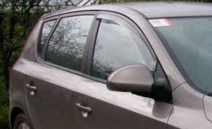 Дефлекторы окон для Nissan Qashqai (2007), черный