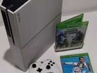 Xbox One White edition 500gb, 2 геймпада, 2 диска