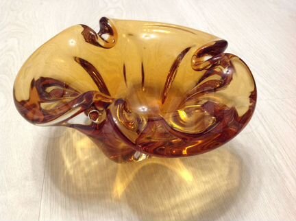 Ваза Чехословатская 70-е г Богемский хрусталь