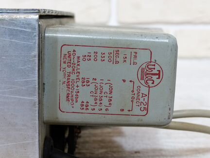 Shure SE-1 tutb mctr Фонокорректор Лампов 1961г