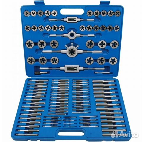 Набор метчиков и плашек метрических 110 пр. Vertul