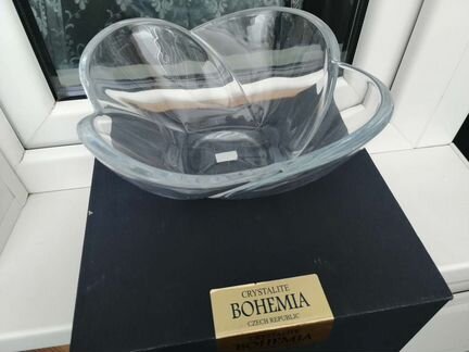 Ваза хрусталь для фруктов Салатник Bohemia