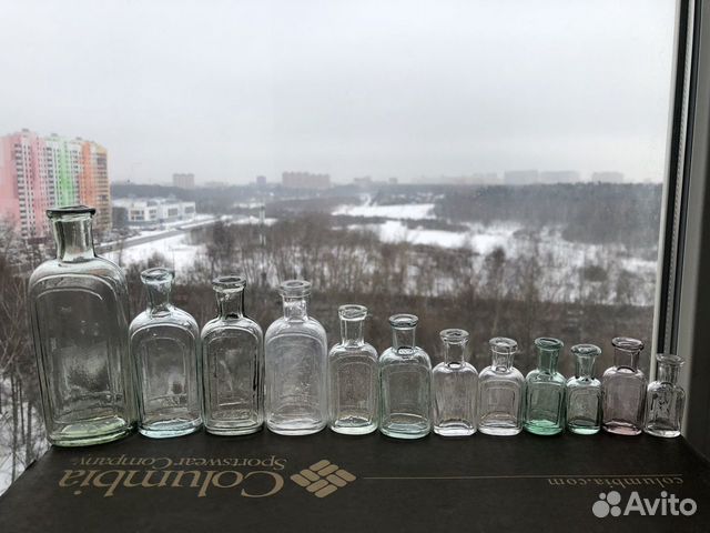 Пузырек Аптека Белое Стекло 19 век