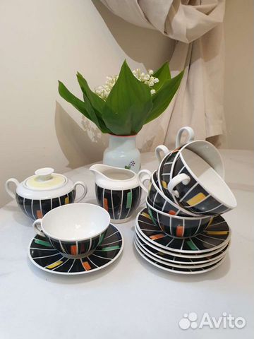 Кофейный сервиз гдр ретро винтаж полный комплект