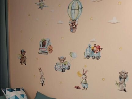 Наклейки в детскую, интерьерные наклейки