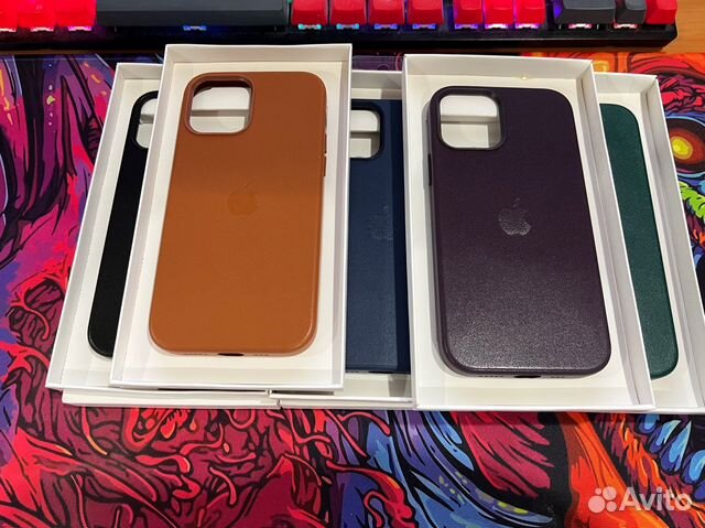 Чехол кожа iPhone от12 до 14ProMax Magsafe Leather