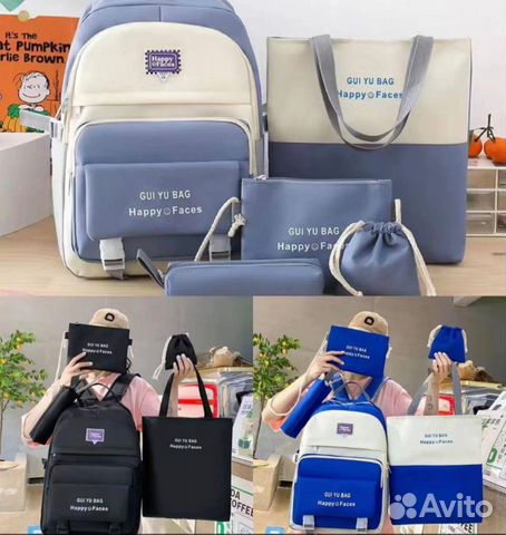 Рюкзак 5 в 1, 4 в 1 + значки разные модели