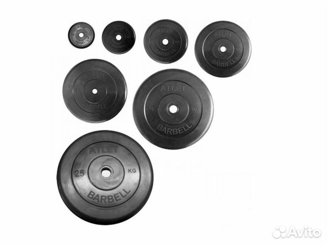 Диски обрезиненные Barbell для гантель и штанг