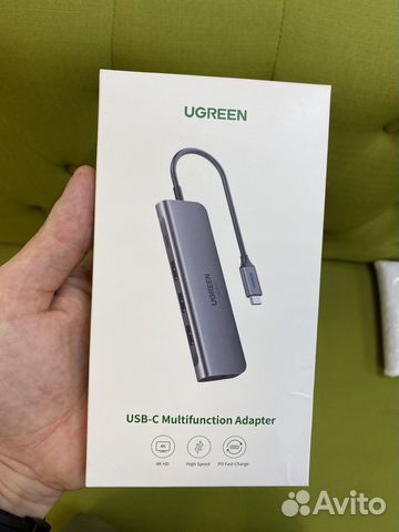 Usb концентратор ugreen 70495 USB-C, hdmi