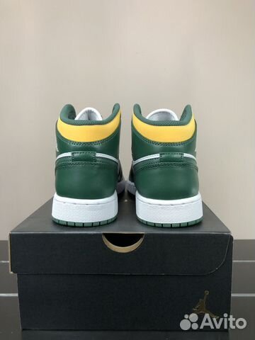 Jordan 1 Mid Sonics Green Yellow (4.5us - 35.5ру)