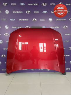 Капот Hyundai Accent красный (малина)