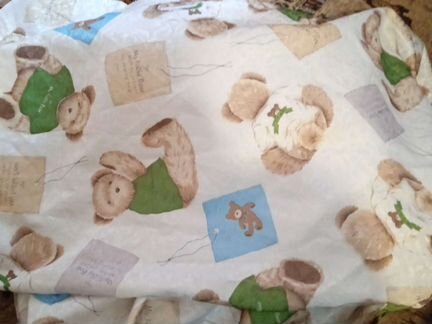 Ткань для штор с мишками 6,48 метров