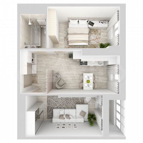 2-к. квартира, 52,9 м², 9/15 эт.