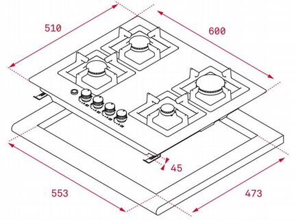 Новая Газовая варочная панель Teka EFX 60.1 4G