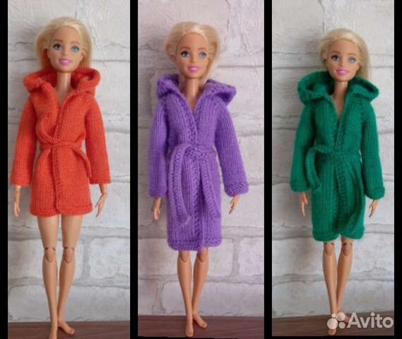 Вязаная одежда для кукол барби