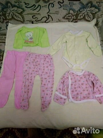 Пакет вещей для девочек до года