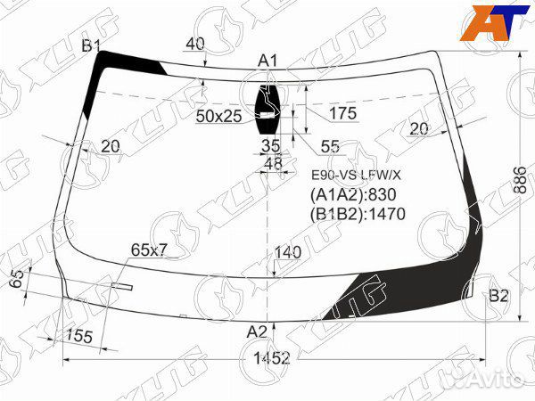 Стекло лобовое BMW 3-series
