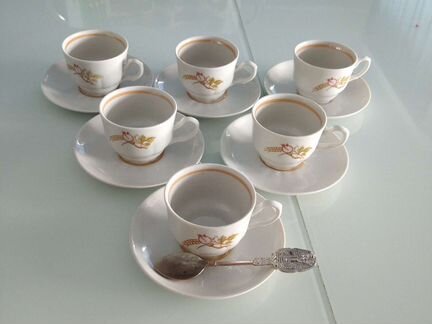 Кофейная пара Фарфор СССР Добрушский фарфор