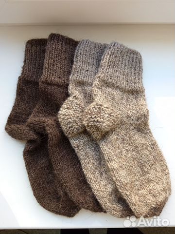 Носки ручной вязки шерстяные
