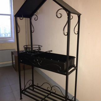 Кованый мангал с крышей №20